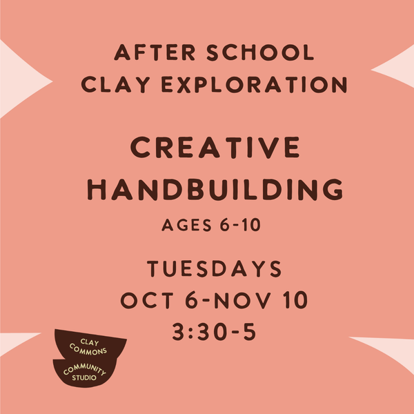 Spots added Monday @ 7am: Afterschool Clay for 6-10yrs